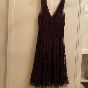 Max studio sheer dress overlay with separate liner